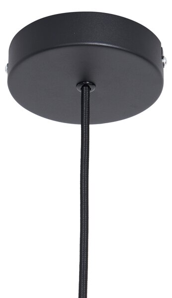 Lampada a Sospensione Japandi Marrone con Paralume in Tessuto 50cm - Plu