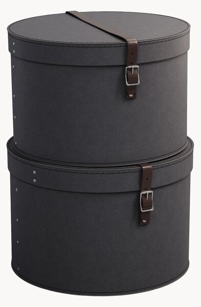 Set di 2 scatole rotonde Rut