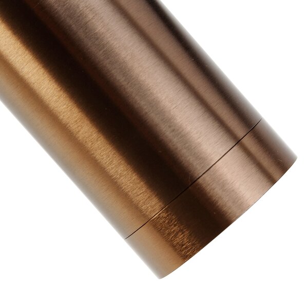 Sistema a binario moderno monofase con 4 faretti bronzo scuro - Jeana