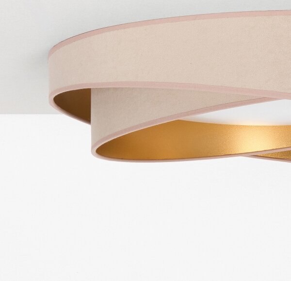 BRILAGI- Plafoniera LED VELVET TWIST LED/24W/230V 4000K diam. 55 cm beige/oro