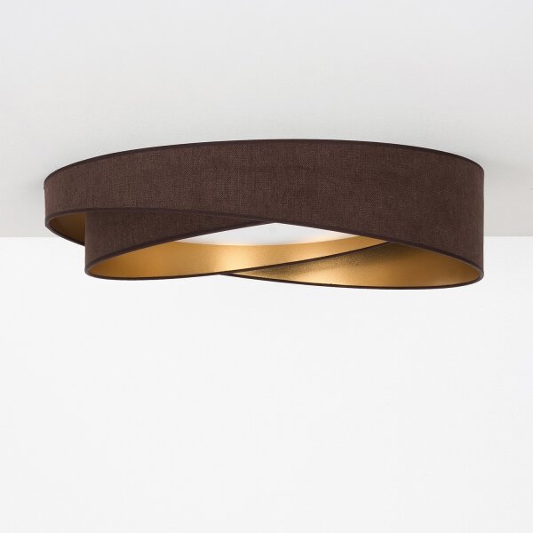 BRILAGI - Plafoniera LED VELVET TWIST LED/24W/230V 4000K diam. 55 cm marrone/oro