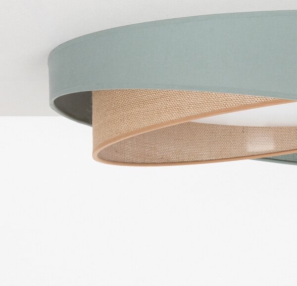 BRILAGI - Lampada dimmerabile VELVET TWIST LED/36W/230V CCT diam. 65 cm WT verde/beige + telecomando