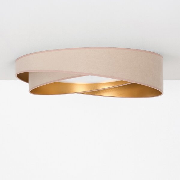 BRILAGI- Plafoniera LED VELVET TWIST LED/24W/230V 4000K diam. 55 cm beige/oro