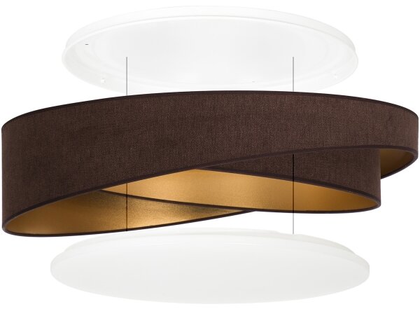 BRILAGI - Plafoniera LED VELVET TWIST LED/24W/230V 4000K diam. 55 cm marrone/oro
