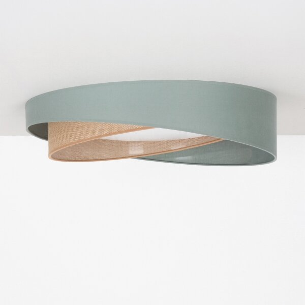 BRILAGI - Lampada dimmerabile VELVET TWIST LED/36W/230V CCT diam. 65 cm WT verde/beige + telecomando