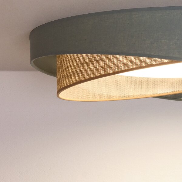 BRILAGI - Lampada dimmerabile VELVET TWIST LED/36W/230V CCT diam. 65 cm WT verde/beige + telecomando