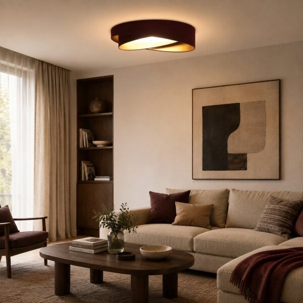 BRILAGI - Plafoniera LED VELVET TWIST LED/24W/230V 4000K diam. 55 cm marrone/oro