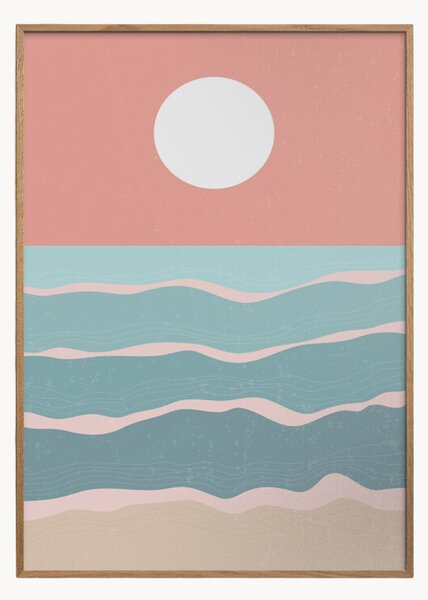 Stampa digitale incorniciata Sunset Over the Ocean No. 3