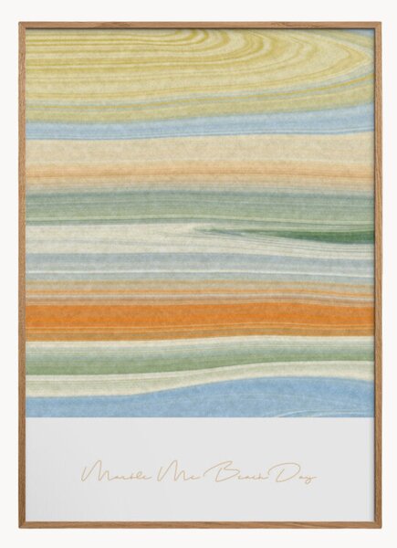 Stampa digitale incorniciata Marble Me Beach Day