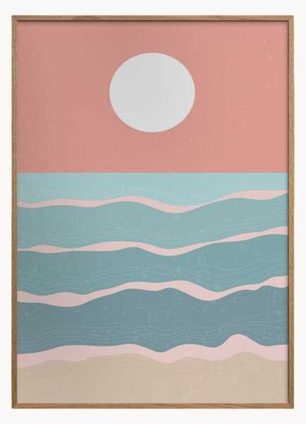 Stampa digitale incorniciata Sunset Over the Ocean No. 3