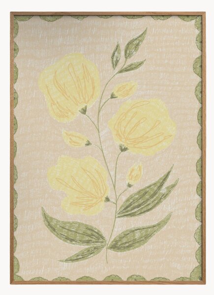 Stampa digitale incorniciata Butter Yellow Flowers No. 03