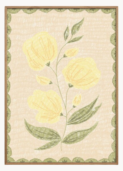 Stampa digitale incorniciata Butter Yellow Flowers No. 03