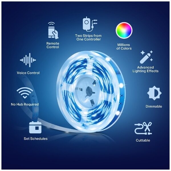 TP-Link - Striscia LED RGBW dimmerabile 5 m LED/20,5W/230V Wi-Fi