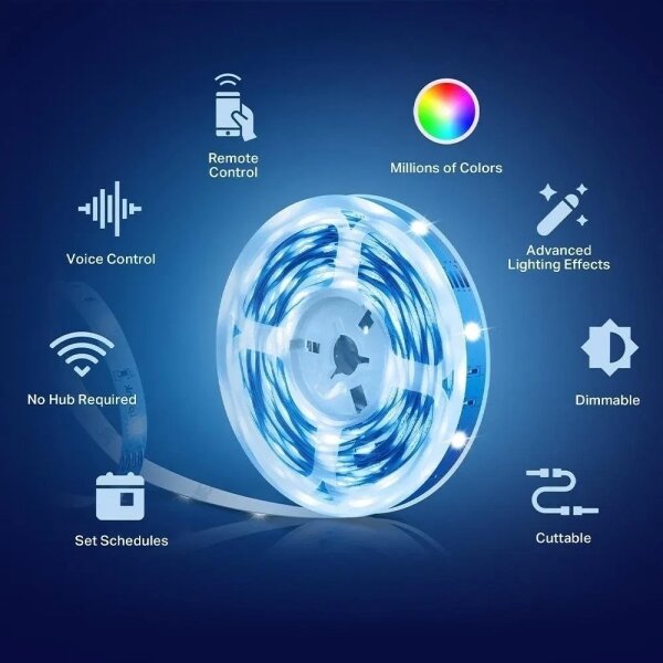 TP-Link - Striscia LED RGBW dimmerabile 5 m LED/13,5W/230V Wi-Fi