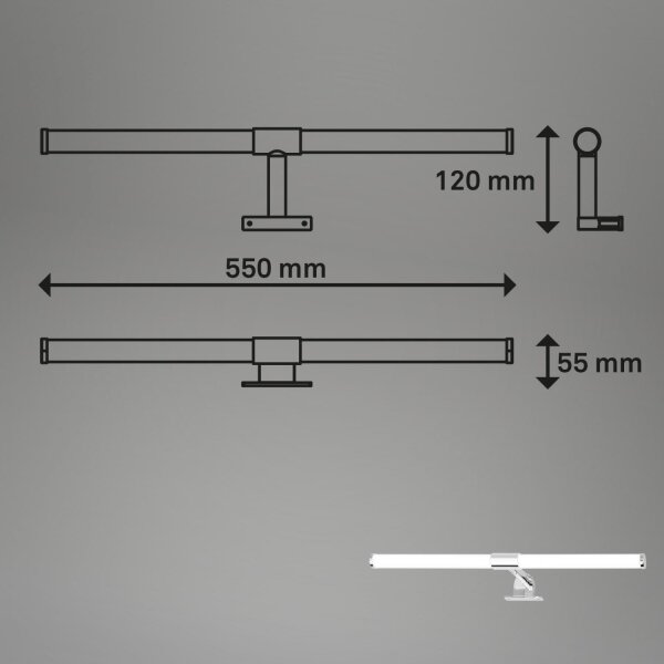 Briloner - Illuminazione LED per specchio da bagno SALA LED/8W/230V 4000K IP44