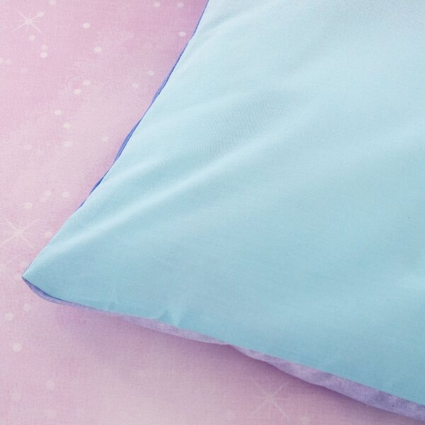 Set copripiumino e federa da bambini blu e rosa per letto singolo 135x200 cm Ombre Rainbow Clouds – Catherine Lansfield