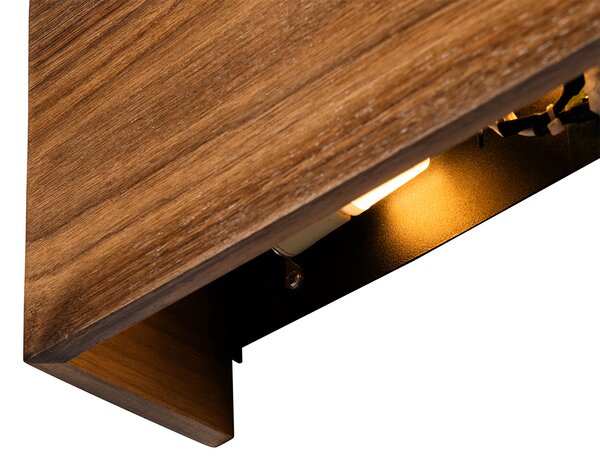 Applique da parete in legno di noce rustica - Otan