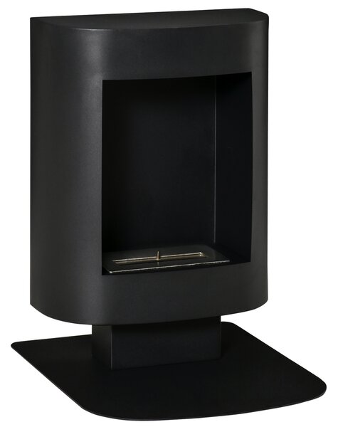 HOMCOM Camino a Bioetanolo con Serbatoio da 0.9L, Copertura fino 20㎡, 46.5x53x65cm, Nero