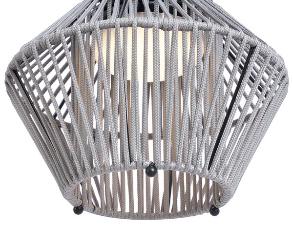 Lampada da tavolo bohémien grigia con LED dimmerabile a 3 livelli IP54 ricaricabile a energia solare - Duco