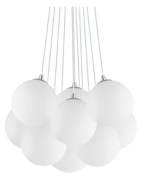 Ideal Lux - Lampadario sospeso con cavi MAPA, 11xE14/40W/230V, diam. 58 cm, bianco
