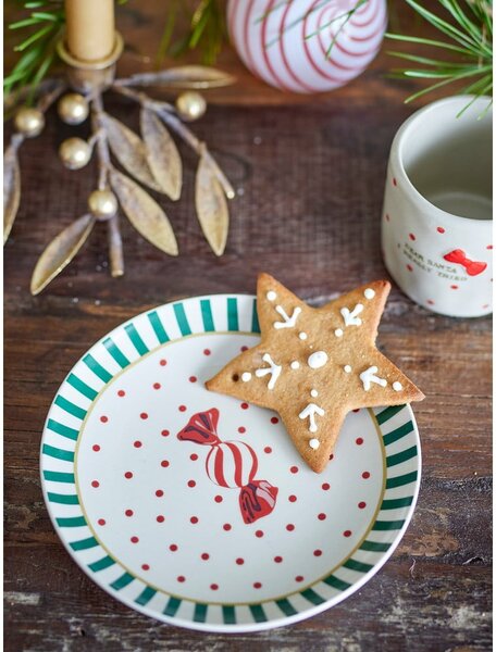 Piatto da dolce bianco in gres a tema natalizio ø 16 cm Yule – Bloomingville