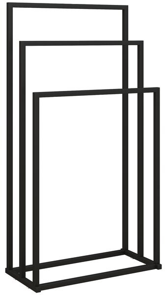 HOMCOM Portasciugamani da Terra a 3 Bracci Autoportante in Acciaio, 45x21.5x85 cm | Aosom Italy