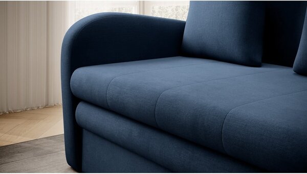Divano blu allungabile e rivestimento in velluto 130 cm Ario – ELTAP