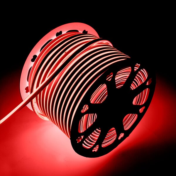 Striscia Led flessibile Neon Flex modellabile 12V 14W/m Bobina 50 metri IP65 Rosso M LEDME