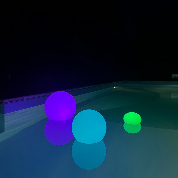 Sfera Led Oval Ball luminosa decorativa da giardino 1W RGBW 20×14 cm IP67 a batteria 1 lampada Piccola V-TAC