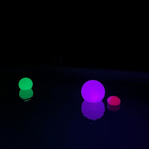 Sfera Led Oval Ball luminosa decorativa da giardino 1W RGBW 20×14 cm IP67 a batteria 1 lampada Piccola V-TAC