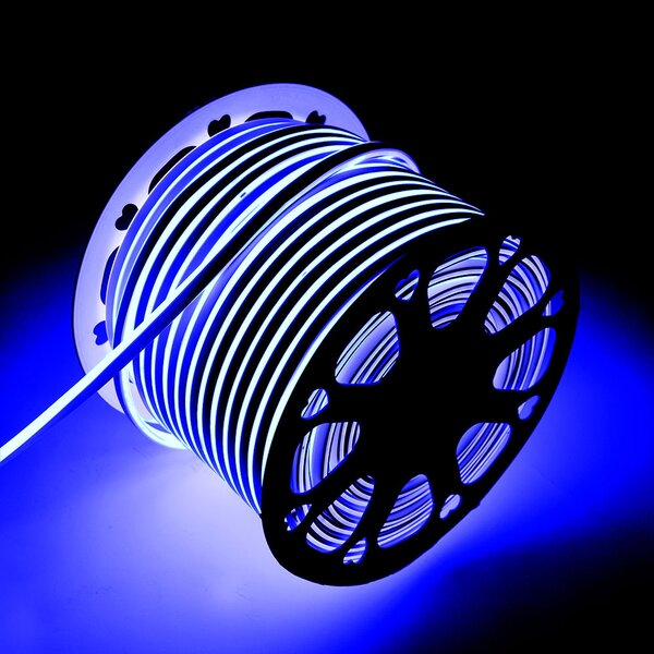 Striscia Led flessibile Neon Flex modellabile 12V 14W/m Bobina 50 metri IP65 Blu M LEDME
