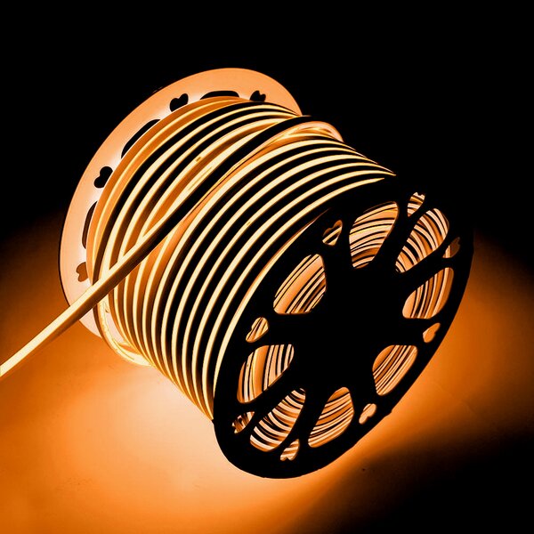 Striscia Led flessibile Neon Flex modellabile 12V 14W/m Bobina 50 metri IP65 Arancione M LEDME