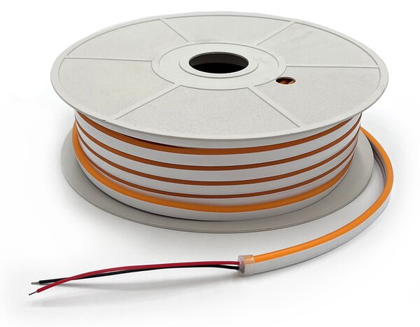Striscia Led flessibile Neon Flex modellabile 12V 14W/m Bobina 50 metri IP65 Arancione M LEDME
