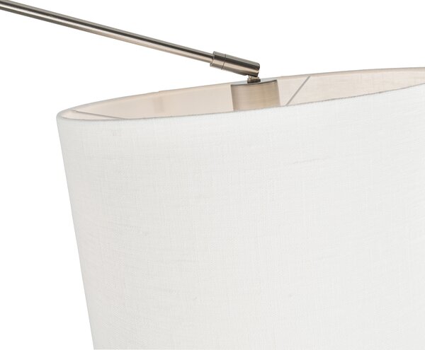 Lampada a sospensione in acciaio con paralume 35 cm bianco regolabile 2 luci - Blitz