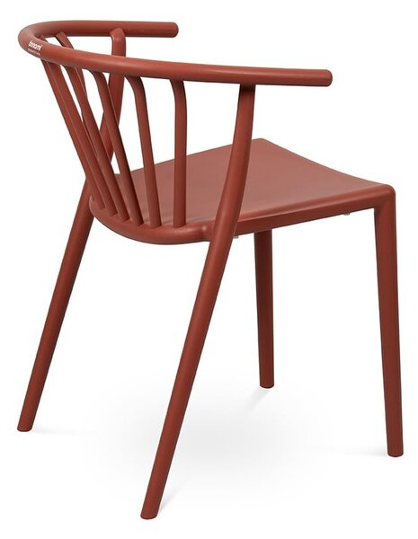 Sedia da esterno marrone in plastica Capri – Bonami Essentials