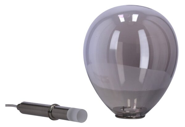 Lampadario LED grigio con paralume in vetro Lukka – Candellux Lighting