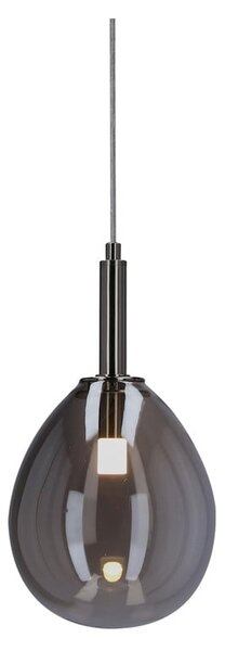 Lampadario LED grigio con paralume in vetro Lukka – Candellux Lighting