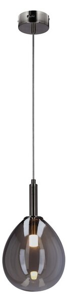 Lampadario LED grigio con paralume in vetro Lukka – Candellux Lighting