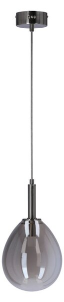 Lampadario LED grigio con paralume in vetro Lukka – Candellux Lighting