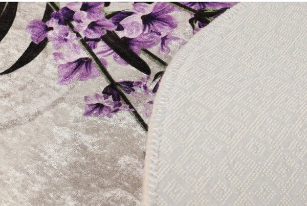 Set di tappetini per il bagno viola/beige 3 pz 60x100 cm Lavender – Foutastic