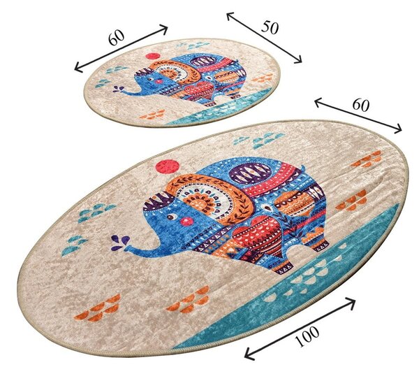 Set di tappetini per il bagno 2 pz 60x100 cm Etnic – Foutastic
