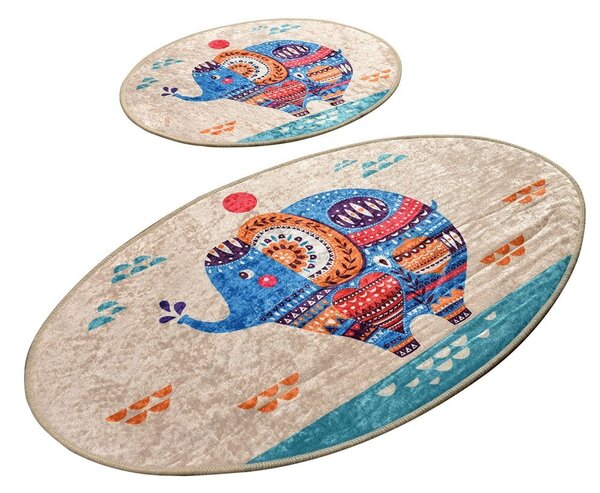 Set di tappetini per il bagno 2 pz 60x100 cm Etnic – Foutastic