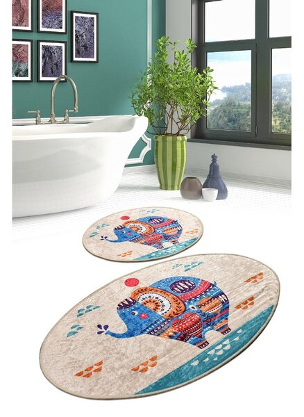 Set di tappetini per il bagno 2 pz 60x100 cm Etnic – Foutastic