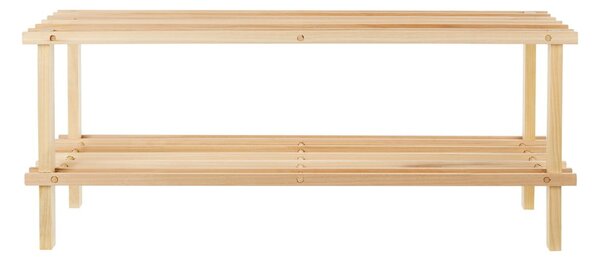 Scarpiera colore naturale chiaro in abete massiccio 74x30x27 cm Parker – Premier Housewares