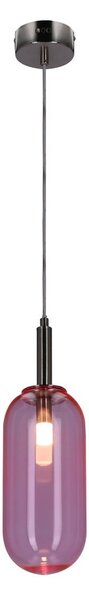Lampadario LED viola con paralume in vetro ø 13 cm Fiuggi – Candellux Lighting