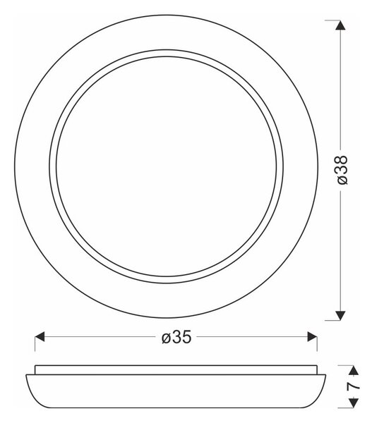 Plafoniera LED bianca 38x38 cm Gilly – Candellux Lighting
