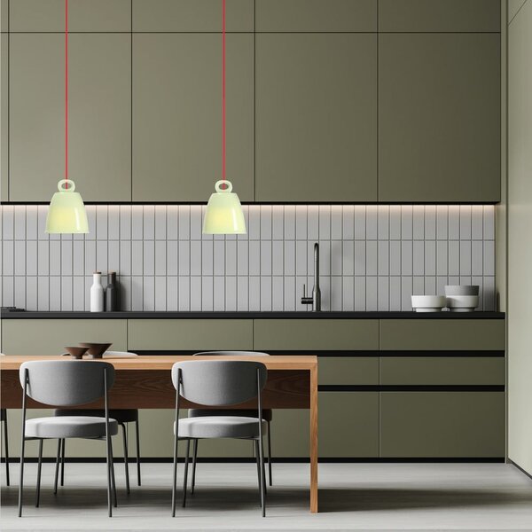 Lampadario per bambini verde con paralume in ceramica Sewilla – Candellux Lighting