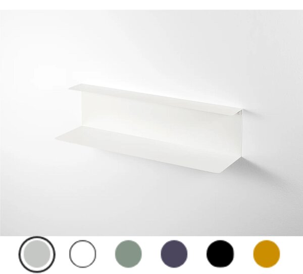 Mensola in metallo da Muro Forty Minimal Dimensioni 60x16,3x h 15,5 cm Portata massima 17.8 kg in acciaio verniciato grigio