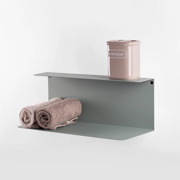 Mensola in metallo da Muro Forty Minimal Dimensioni 40x16,3x h 15,5 cm Portata massima 17.8 kg in acciaio verniciato Verde Eucalipto RAL 150 60 10