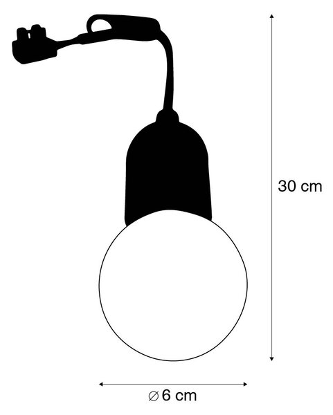 Set mobile di 6 apparecchi mobili neri con sorgenti luminose A60 - Move